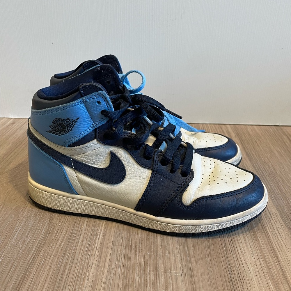 Nike Air Jordan 1 Retro High OG Obsidian Blue UNC 575441-140 Size 6Y Women’s 7.5